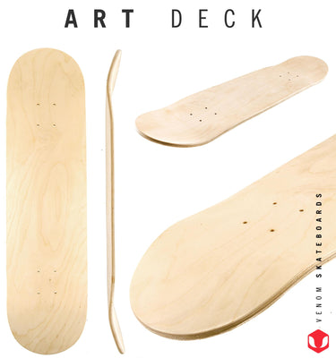 Venom Skateboard Art Unvarnished Deck Pack 8.0"