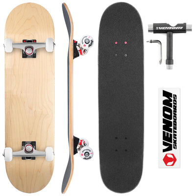 Venom Core Complete Built Skateboard - Natural/Black/Raw - 7.5