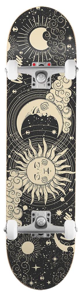 Venom Core Complete Skateboard - Sun and Moon Black - 7.75