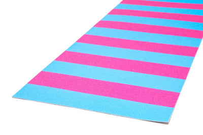 Venom Professional Grade Skateboard Griptape 9" x 33" - Stripes - Neon Pink/Blue - Venom Skateboards