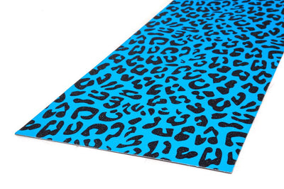 Venom Professional Grade Skateboard Griptape 9" x 33" - Leopard - Neon Blue - Venom Skateboards
