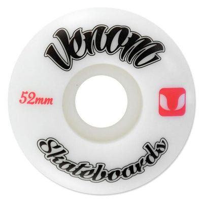Venom Logo White Skateboard Wheels 50-60mm - Venom Skateboards