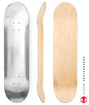 Venom Blank Skateboard Deck - Silver - 8.0" - Venom Skateboards