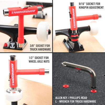 Venom Skateboards T Tool - Red - Venom Skateboards