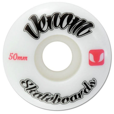 Venom Logo White Skateboard Wheels 50-60mm - Venom Skateboards