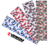 Venom Professional Grade Skateboard Griptape 9" x 33" - Camo - Red/Grey - Venom Skateboards