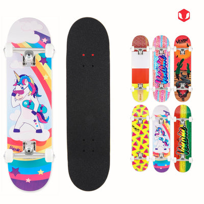 Venom Junior Complete Skateboard - Unicorn - 7.25" - Venom Skateboards