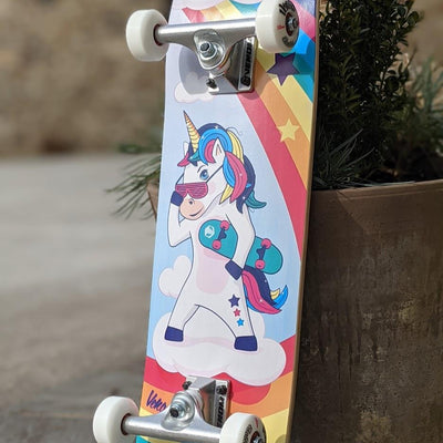 Venom Junior Complete Skateboard - Unicorn - 7.25" - for beginners