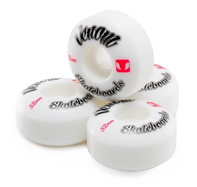 Venom Logo White Skateboard Wheels 50-60mm - Venom Skateboards