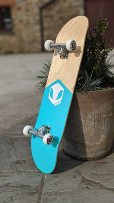 Venom Pro Complete Skateboard - Teal Dip Logo - 8.0" - Venom Skateboards