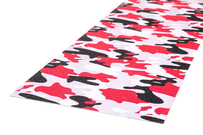 Venom Professional Grade Skateboard Griptape 9" x 33" - Camo - Red/Grey - Venom Skateboards