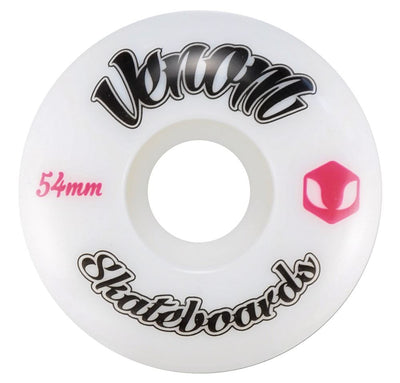 Venom Logo White Skateboard Wheels 50-60mm - Venom Skateboards