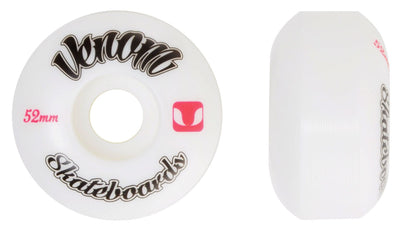 Venom Logo White Skateboard Wheels 50-60mm - Venom Skateboards