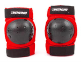 Venom Triple Knee/Elbow/Wrist Pad Set - Red Black