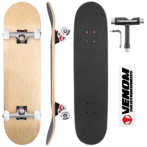 Venom Core Complete Built Skateboard - Natural/Black/Raw - 7.5
