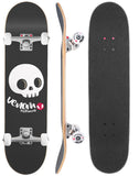 Venom Junior Kids Complete Skateboard - Skull Black - 7.25"