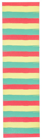 Venom Professional Grade Skateboard Griptape 9" x 33" - Rasta Stripes