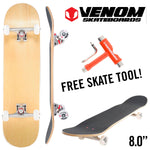 Venom Core Complete Built Skateboard - Natural/Raw - 8.0