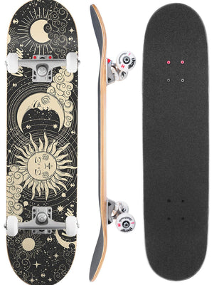 Venom Core Complete Skateboard - Sun and Moon Black - 7.75"
