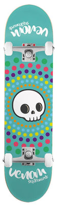 Venom Core Complete Skateboard - Skull Spots Teal - 7.75"