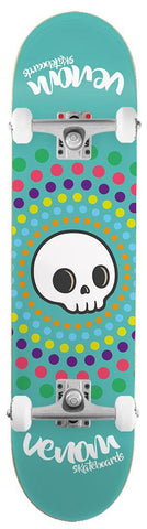 Venom Core Complete Skateboard - Skull Spots Teal - 7.75"
