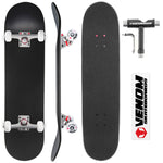 Venom Core Complete Built Skateboard - Matt Black/Raw - 8.0"