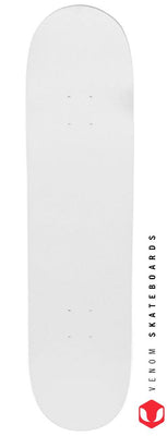 Venom Blank Skateboard Deck - Matt White - 8.0"