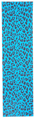 Venom Professional Grade Skateboard Griptape 9" x 33" - Leopard - Neon Blue