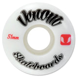 Venom Logo White Skateboard Wheels 50-60mm - Venom Skateboards