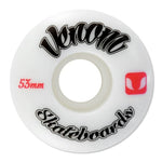 Venom Logo White Skateboard Wheels 50-60mm - Venom Skateboards