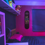 Venom Skateboards Kids Matt Black Chalkboard / Message Board / Bedroom Door Sign Skateboard Deck With Chalk Pack