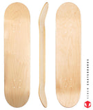 Venom Blank Skateboard Deck - Natural - 7.75" to 8.5" - Venom Skateboards