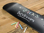 Venom Skateboards Kids Matt Black Chalkboard / Message Board / Bedroom Door Sign Skateboard Deck With Chalk Pack - Venom Skateboards